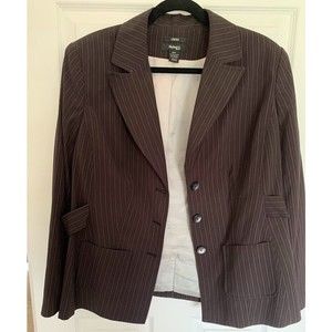 Style & Co Blazer Jacket Coat Button Up w/Lapel Size 16W Brown